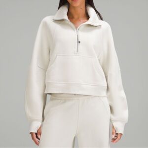 Lululemon Scuba Oversized Funnel-Neck Half Zip, Bone